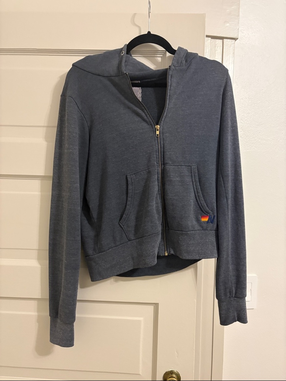 Aviator nation Women's bolt Hooded hoodie Zip Jacket - size xs